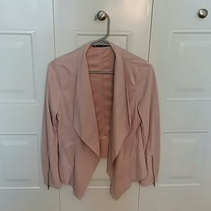 Pink Faux Suede Spring Jacket